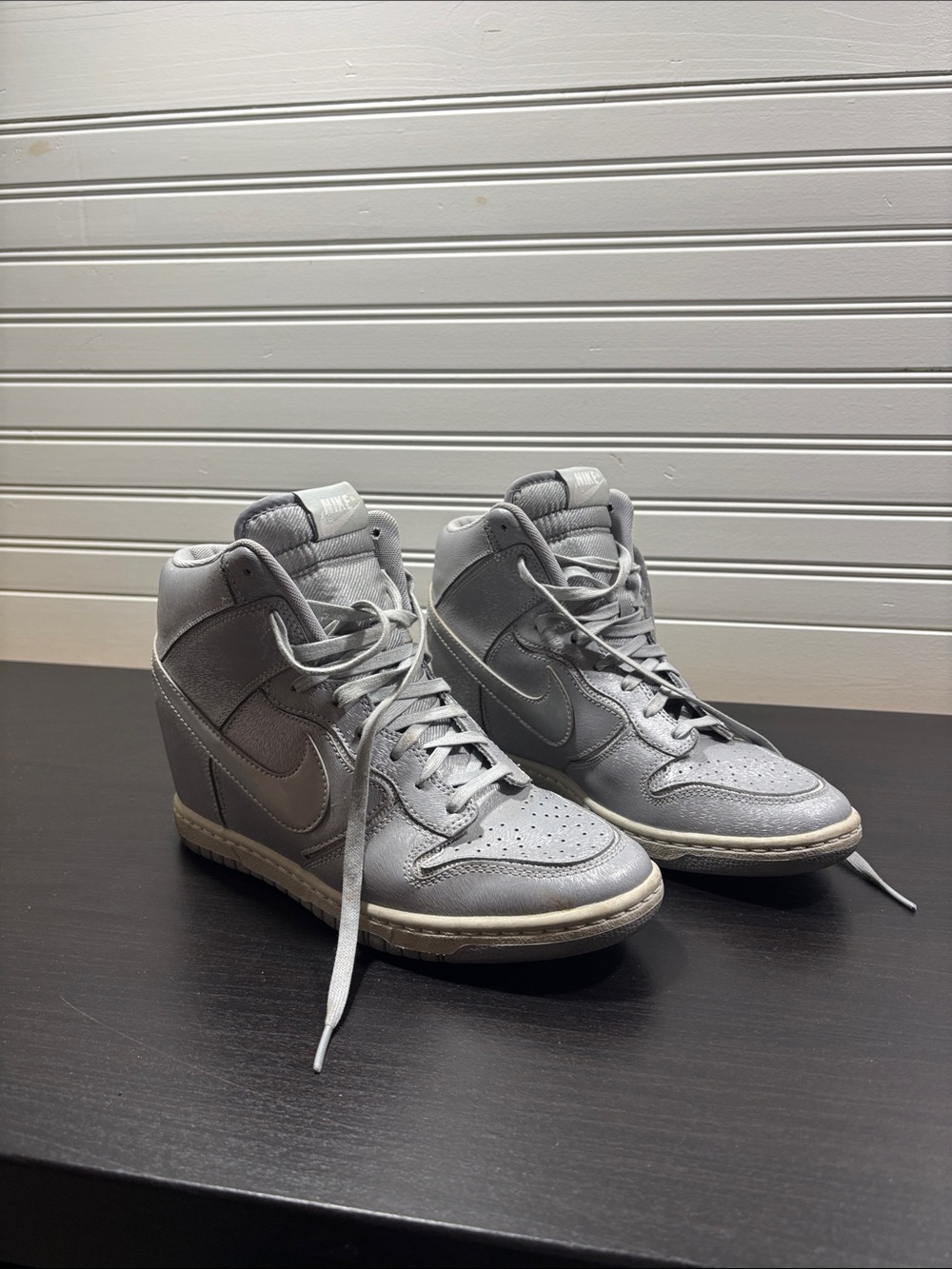 Nike Sky Hi Women’s Gray Wedge High-Top Sneakers